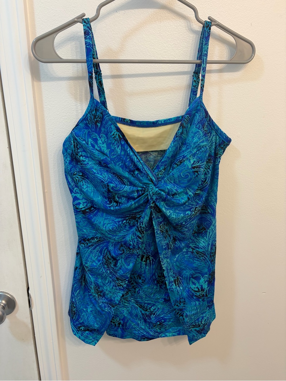 Miraclesuit Teal and Blue Love Knot Paisley Swim Tankini
